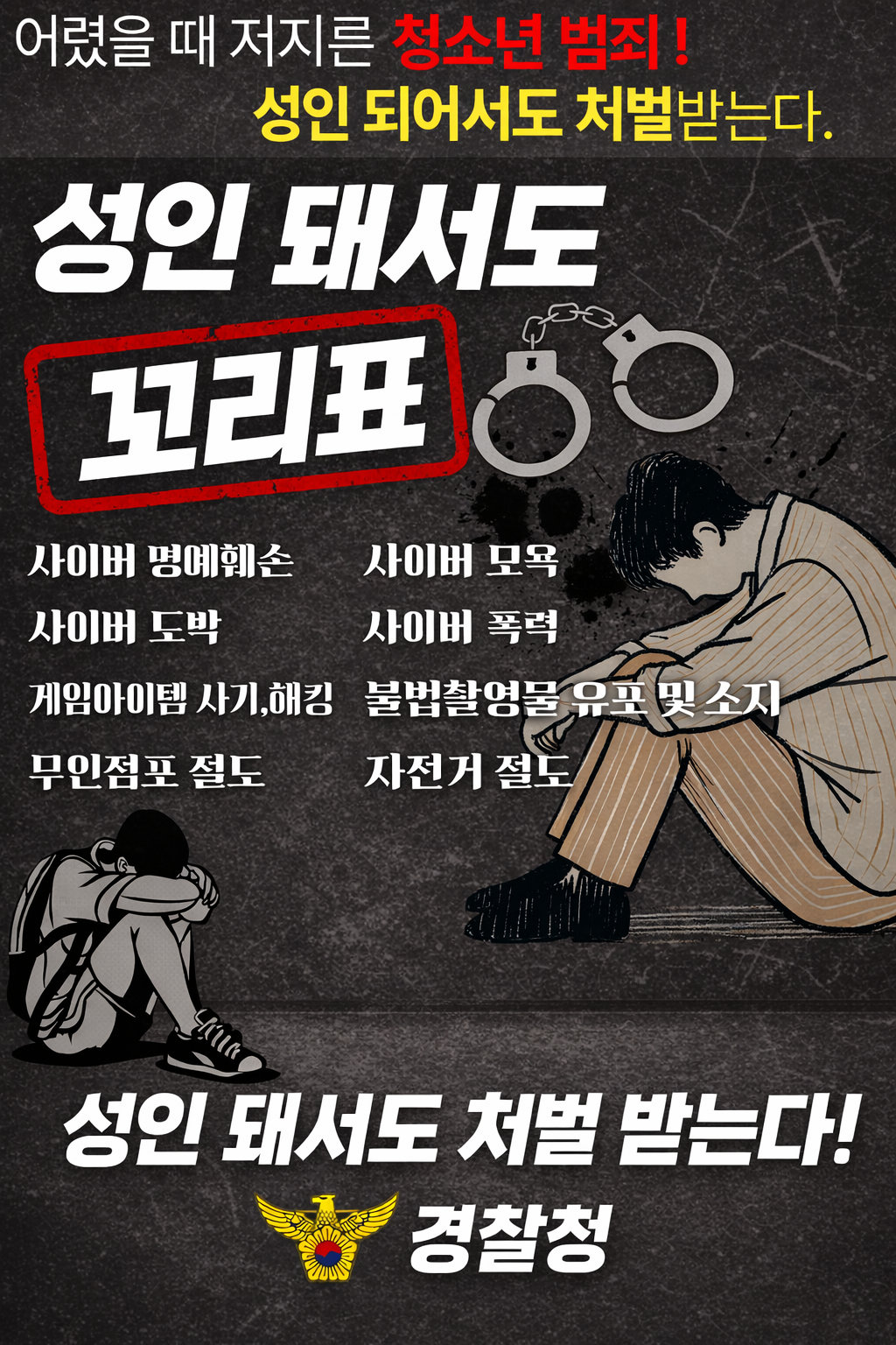 양평경찰서 양근지구대_청소년 사이버범죄 예방 포스터.png
